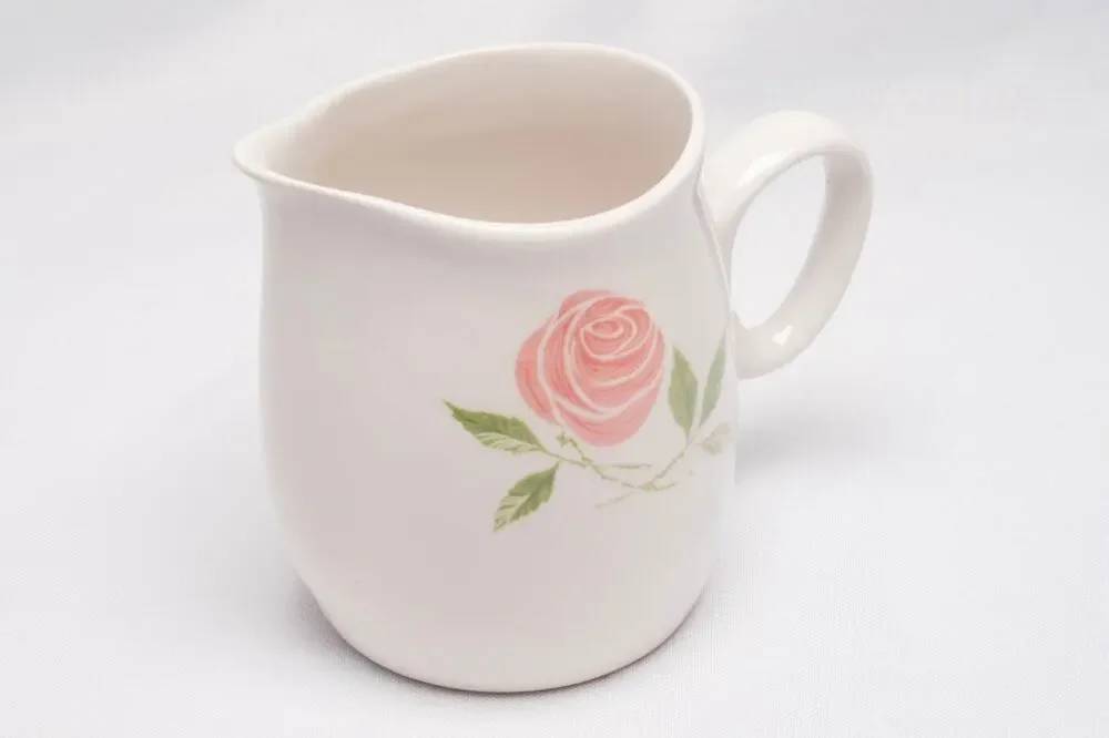 Vintage Franciscan Whitestone Pink-a-Dilly Creamer Pink Rose